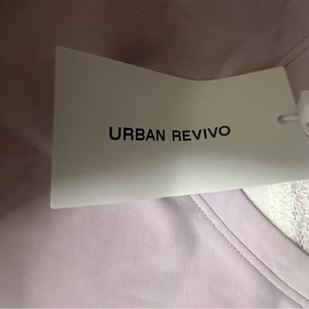 Urban Revivo Lilac and white Long Sleeve Women's Top size 4 - Picture 5 of 16
